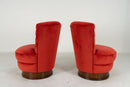 A Pair of Art Deco Slipper Chairs