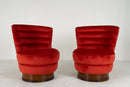 A Pair of Art Deco Slipper Chairs