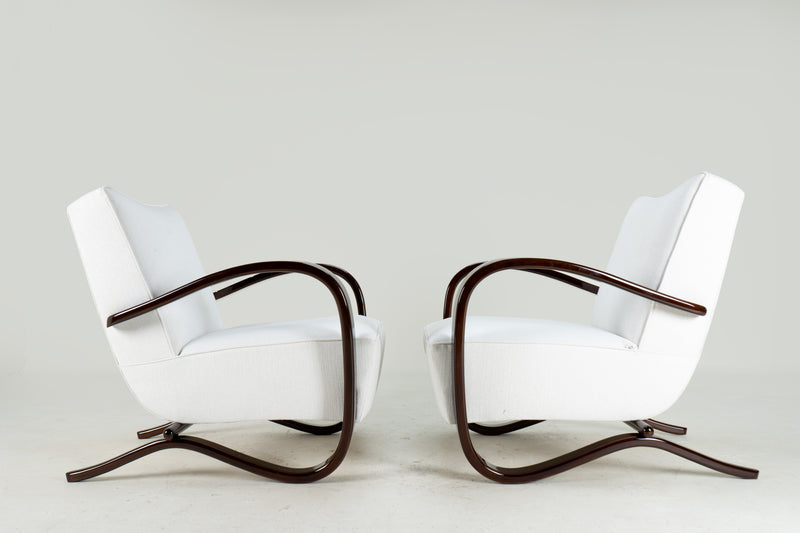 A Pair of Halabala Style Arm Chairs