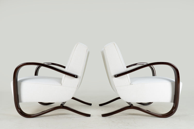 A Pair of Halabala Style Arm Chairs