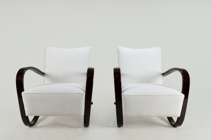 A Pair of Halabala Style Arm Chairs