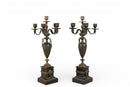 A Pair of Bronze Napoleon III Candle holders