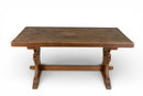 A Gothic Revival Oak Trestle Table
