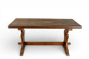 A Gothic Revival Oak Trestle Table
