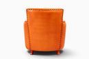 A Patinated French Leather Chair