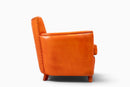 A Patinated French Leather Chair