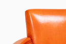 A Patinated French Leather Chair