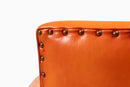 A Patinated French Leather Chair
