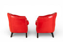A Pair of French Leather Armchairs