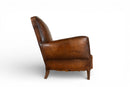 A Vintage French Leather Armchair
