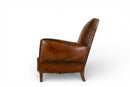 A Vintage French Leather Armchair
