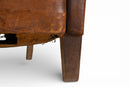 A Vintage French Leather Armchair