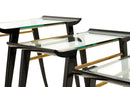 A Set of Three Nesting Tables with Glass Top