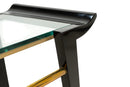A Set of Three Nesting Tables with Glass Top