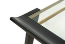 A Set of Three Nesting Tables with Glass Top