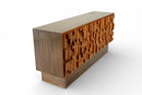 A Vintage Brutalist Sideboard With Solid Brass Surfaces