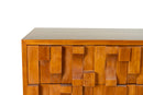A Vintage Brutalist Sideboard With Solid Brass Surfaces