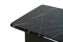 A Sculptural Set of Black Marble Nesting Tables