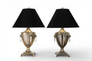 A Pair of Urns with Lion Head Handles in the Style of Barker-Ellis