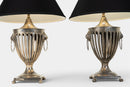 A Pair of Urns with Lion Head Handles in the Style of Barker-Ellis