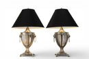 A Pair of Urns with Lion Head Handles in the Style of Barker-Ellis