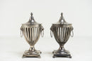 A Pair of Urns with Lion Head Handles in the Style of Barker-Ellis