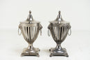 A Pair of Urns with Lion Head Handles in the Style of Barker-Ellis