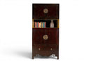 A Pair of Beijing Wedding Cabinets with Custom Steel Display Shelf