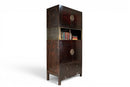 A Pair of Beijing Wedding Cabinets with Custom Steel Display Shelf