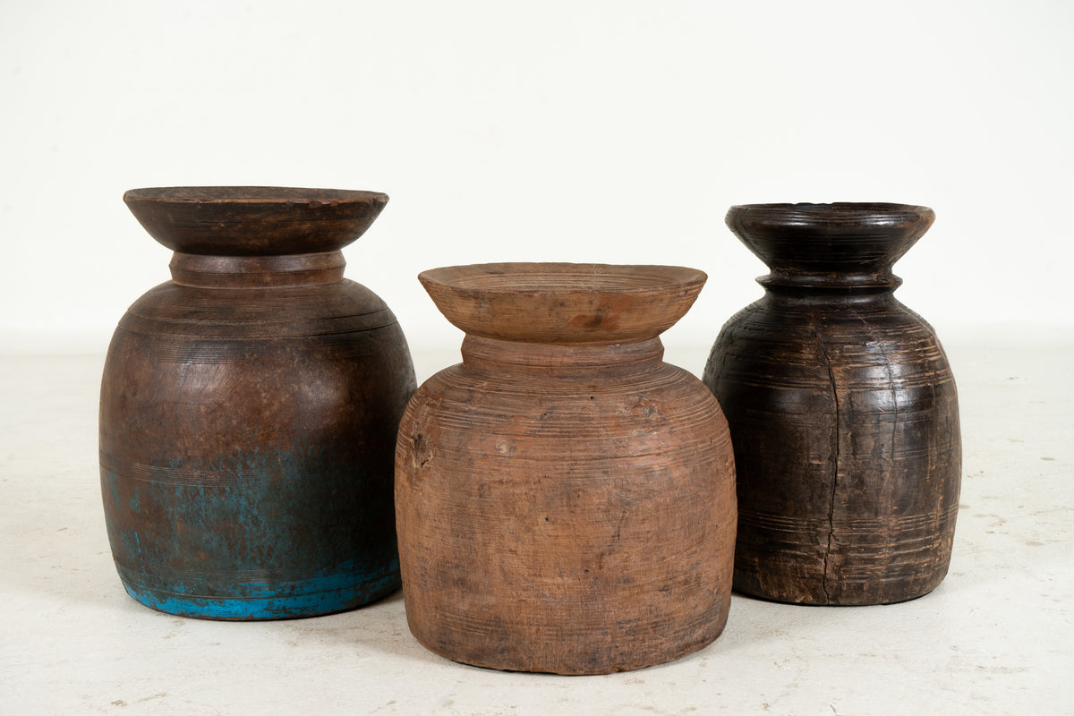 A Wooden Storage Vase