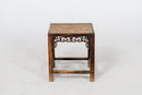 A Chinese Stool with Rattan Top
