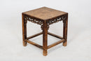 A Chinese Stool with Rattan Top