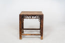 A Chinese Stool with Rattan Top