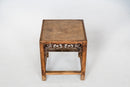 A Chinese Stool with Rattan Top