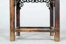 A Chinese Stool with Rattan Top