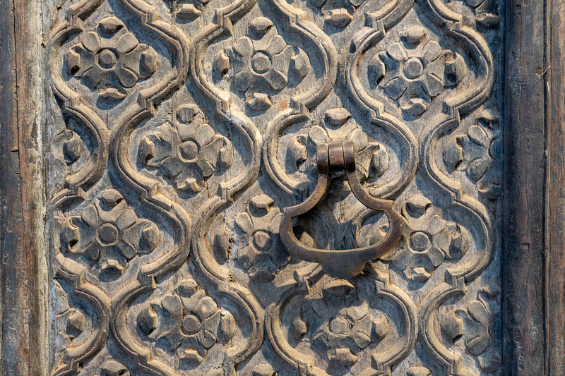 A Monumental Indian Entrance Façade with Two Doors