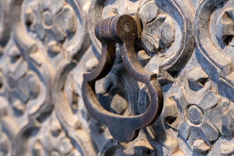 A Monumental Indian Entrance Façade with Two Doors
