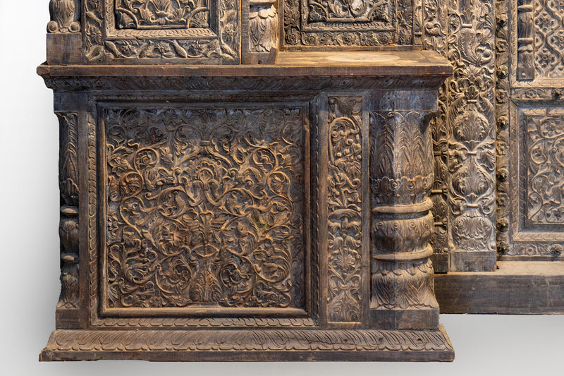 A Monumental Indian Entrance Façade with Two Doors