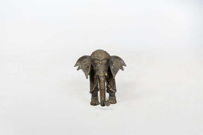 A Brass Figure of a Caparisoned Elephant