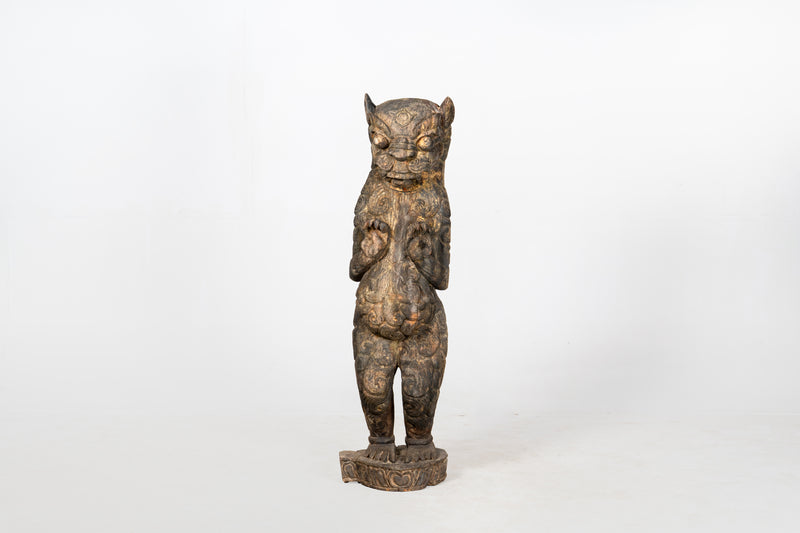 A Nepalese Lion Figure Guard