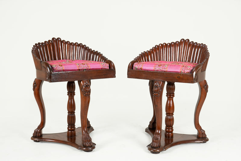 A Pair of Indian Art Deco Shell Chairs