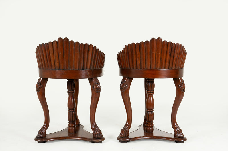 A Pair of Indian Art Deco Shell Chairs