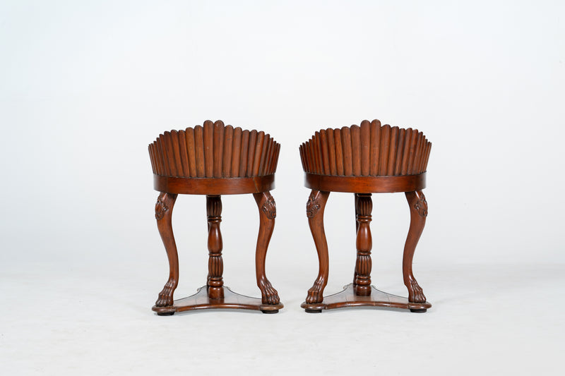 A Pair of Indian Art Deco Shell Chairs