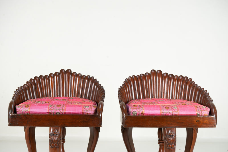 A Pair of Indian Art Deco Shell Chairs