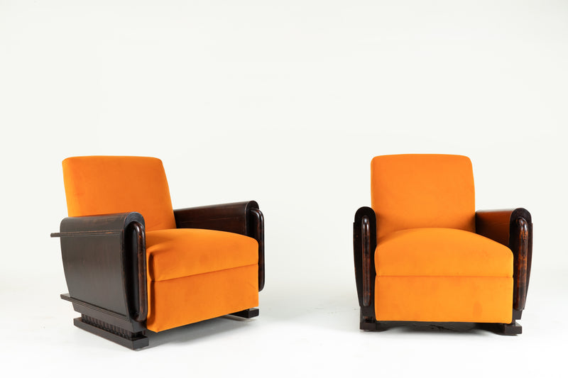 A Pair of Indian Art Deco Chairs