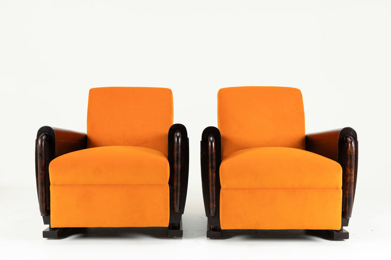 A Pair of Indian Art Deco Chairs