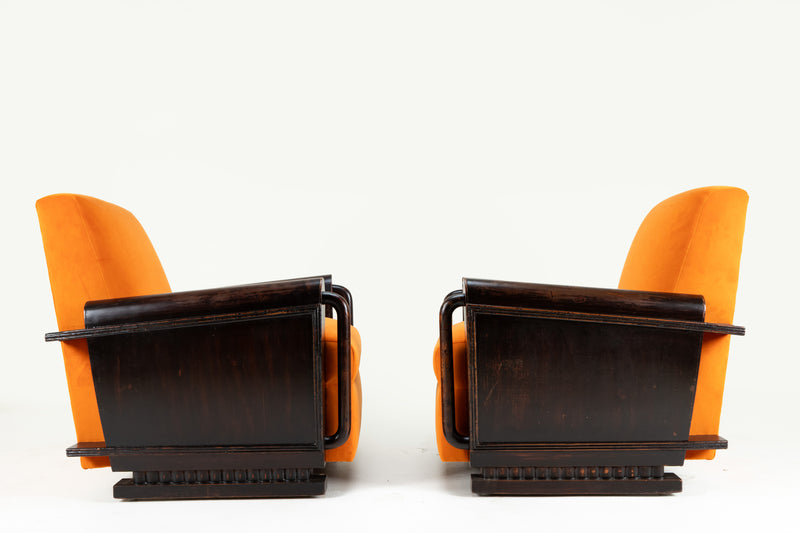 A Pair of Indian Art Deco Chairs