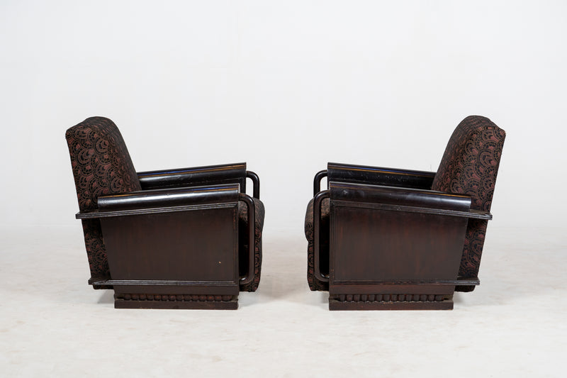 A Pair of Indian Art Deco Chairs