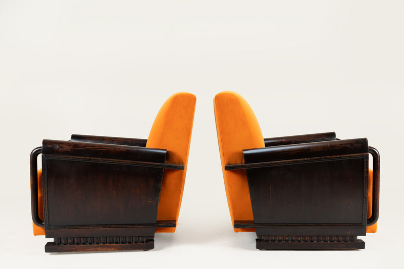 A Pair of Indian Art Deco Chairs