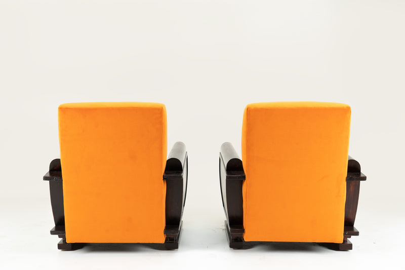 A Pair of Indian Art Deco Chairs